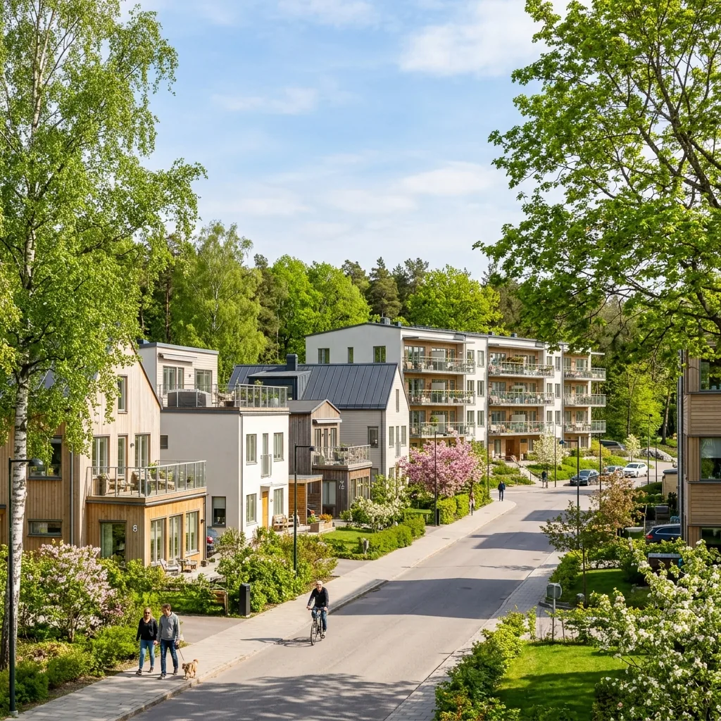 Flerbostadshus i en bostadsrättsförening